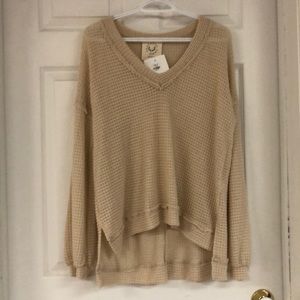 Sweet Jolie Oversized Waffle Top
